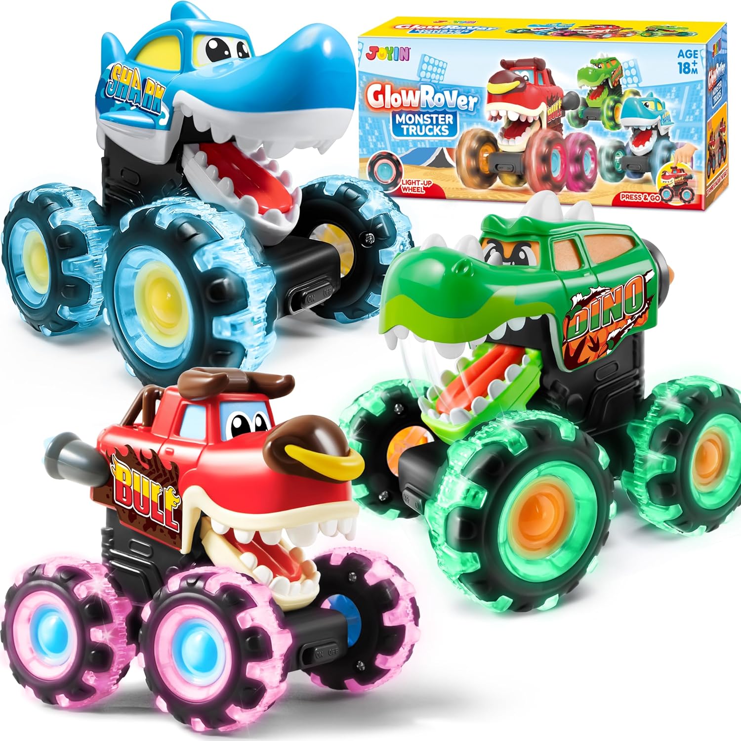 JOYFY 3 Pack Monster Truck Toy - Monstera 评论和价格