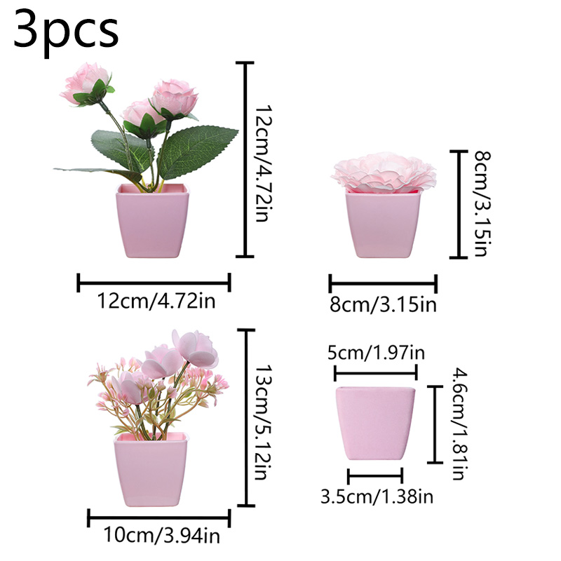 (A set of 3PCS) Simulated Mini - Succulent Set 评论和价格