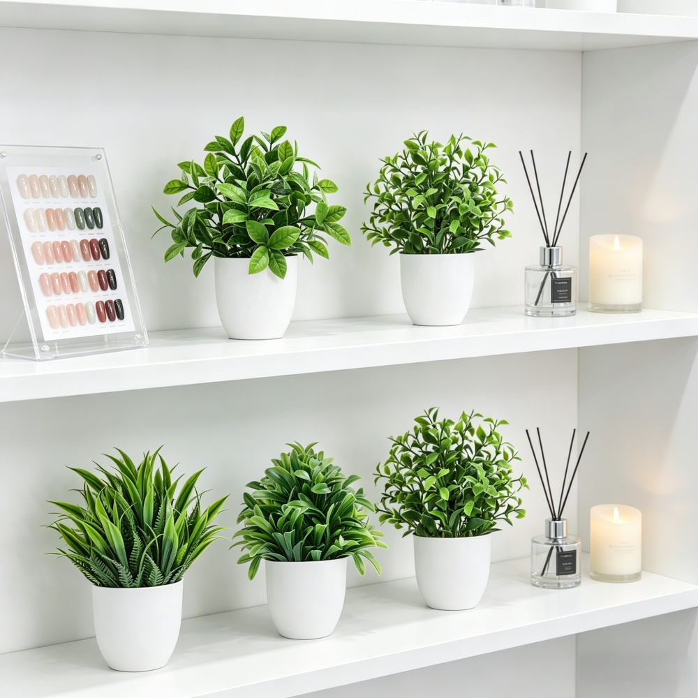 4pcs/set Mini Artificial Plant - Succulent Set 评论和价格