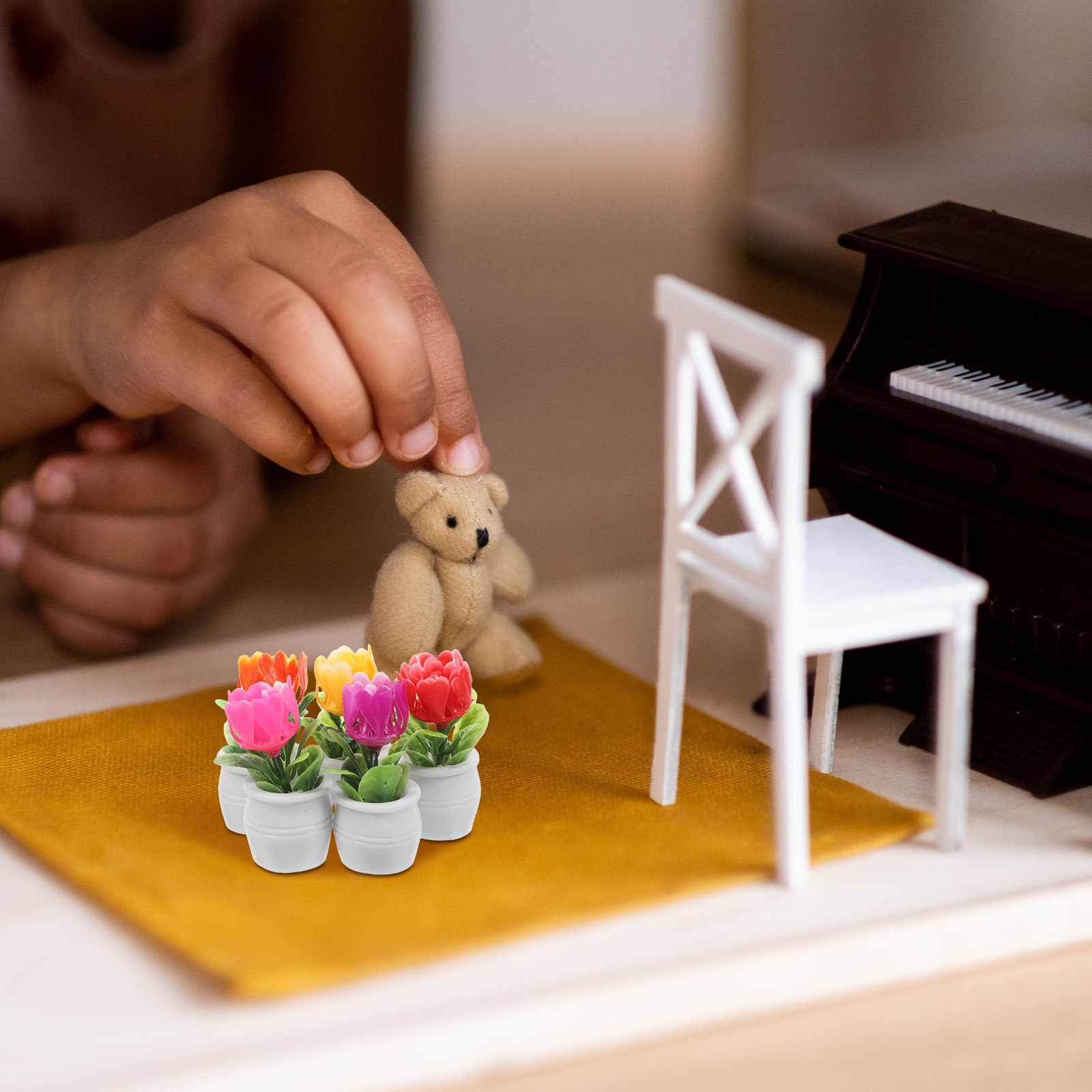 5Pcs Artificial Succulent Bons - Plant Pot 评论和价格
