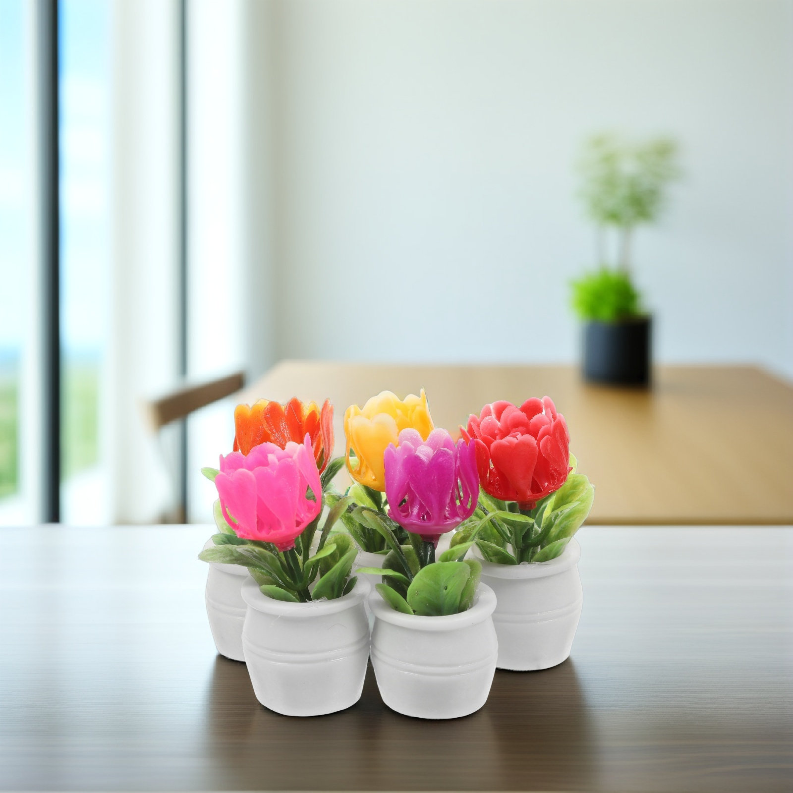 5Pcs Artificial Succulent Bons - Plant Pot 评论和价格